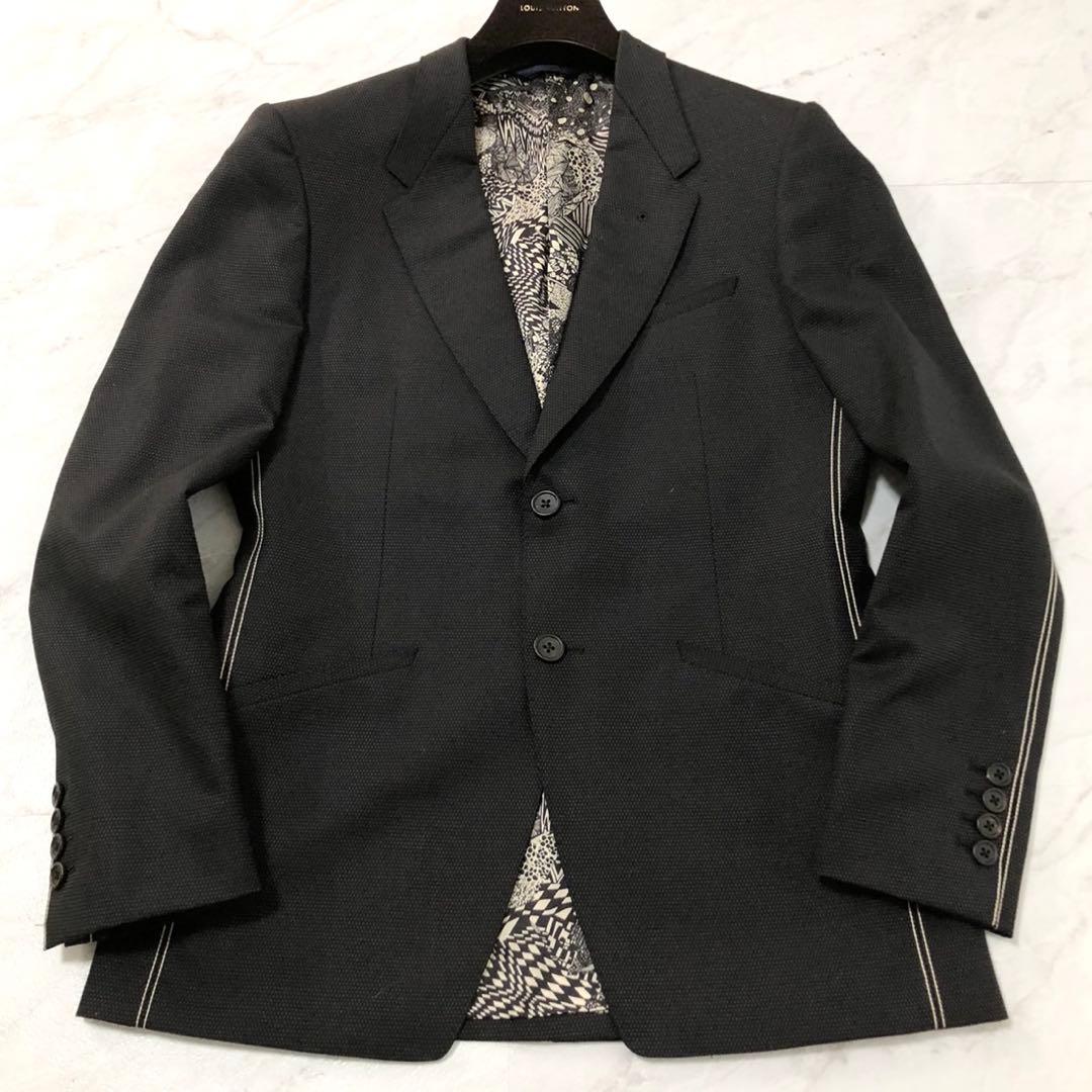 希少✨ポールスミスコレクション シングルスーツ 裏地総柄 サイドステッチ 黒