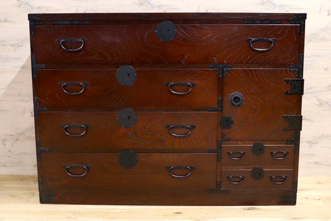 GMHN362○青木産業 江戸 整理箪笥 時代箪笥 チェスト 整理タンス 和家具