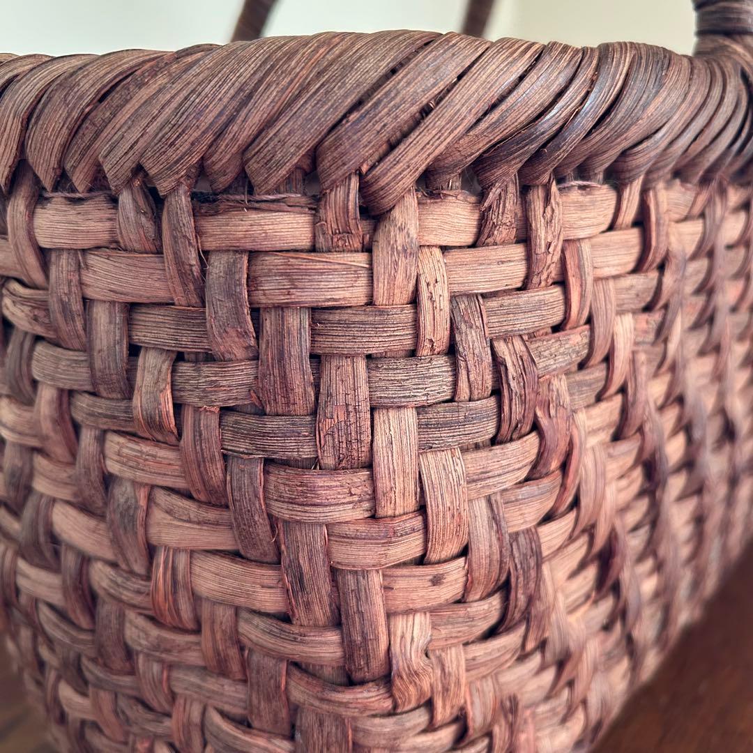 国産山葡萄のかごバッグ＊横長＊網代編み