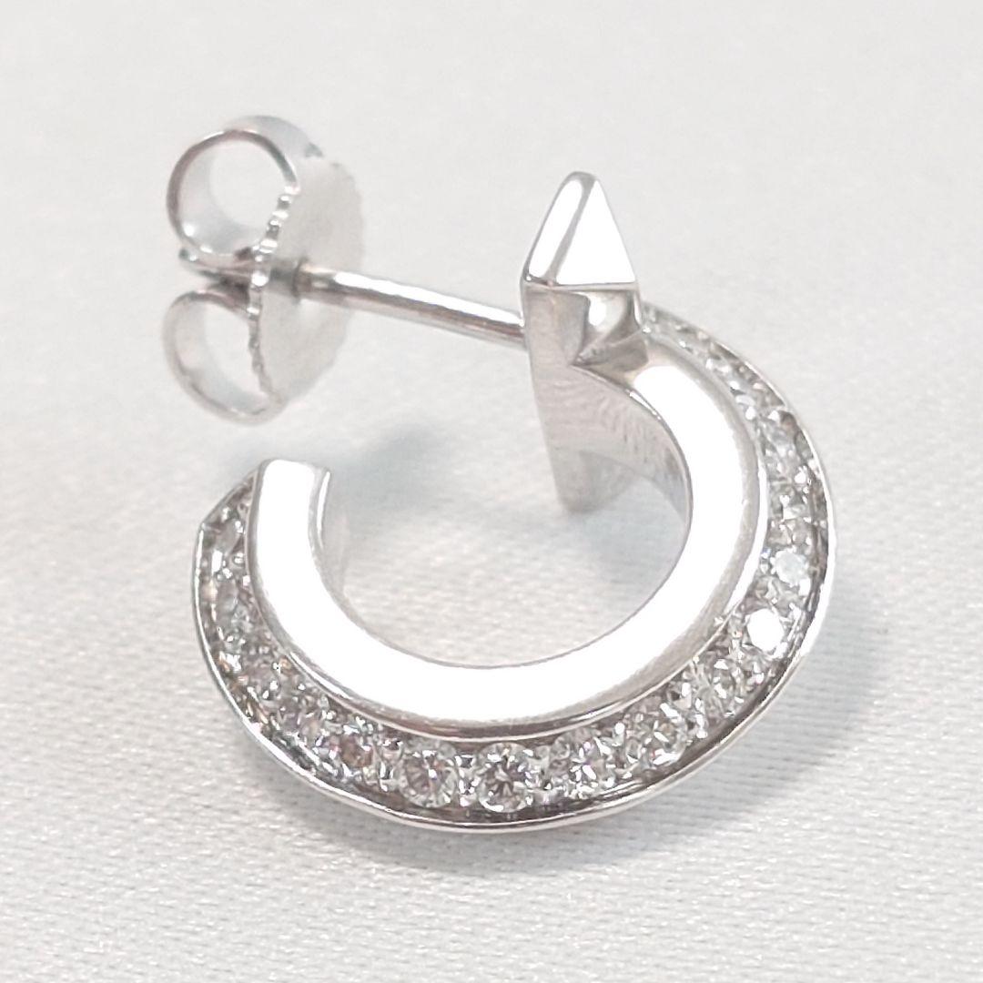 【美品】ティファニー K18WG T ワン フープ ピアス 片耳用 6625