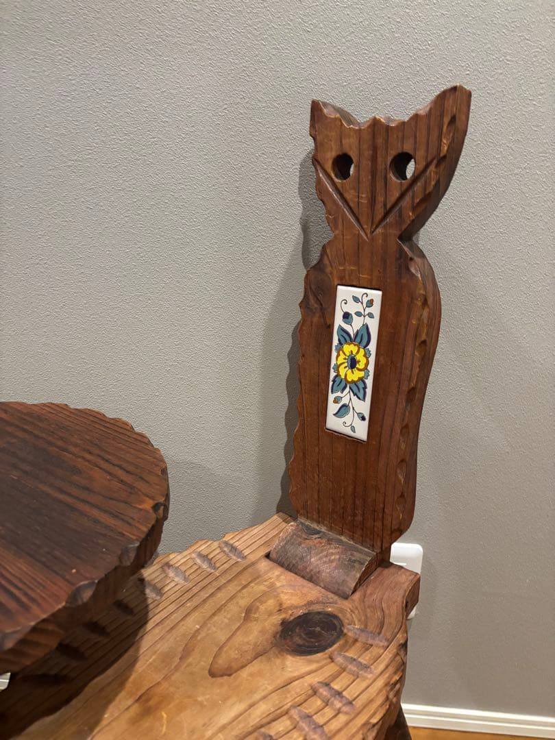 スペイン製 テーブル チェア セット タイル 猫