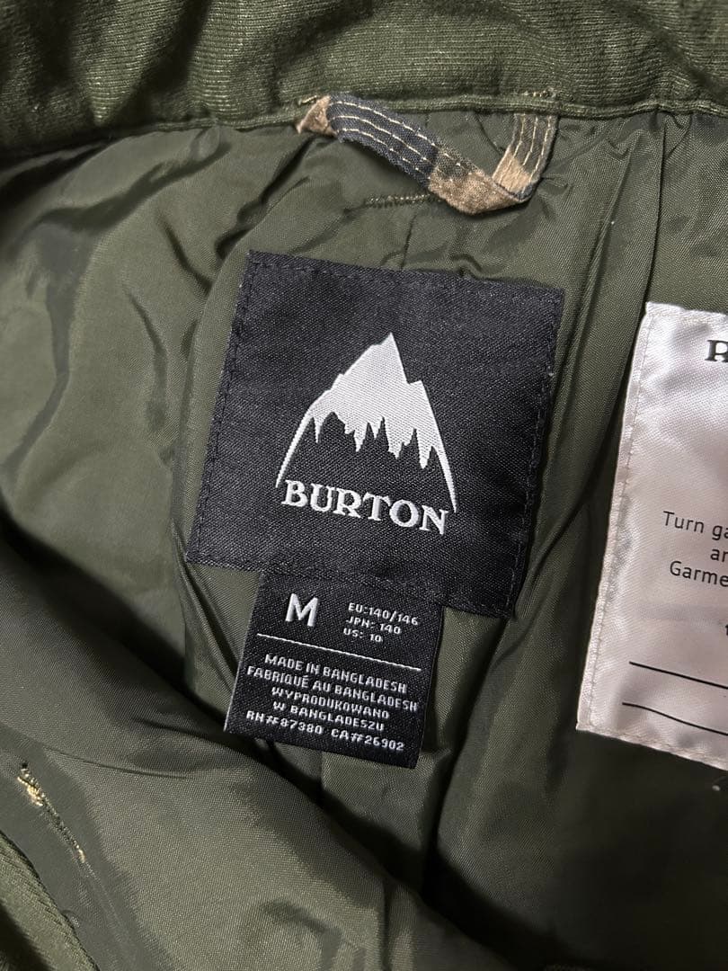 BURTON 迷彩柄 スノーボードウェア Mサイズ