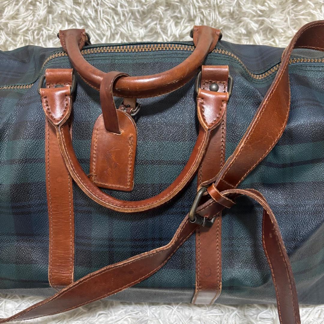 良品✨ポロラルフローレン ボストンバッグ 大容量 ブラックウォッチ チェック