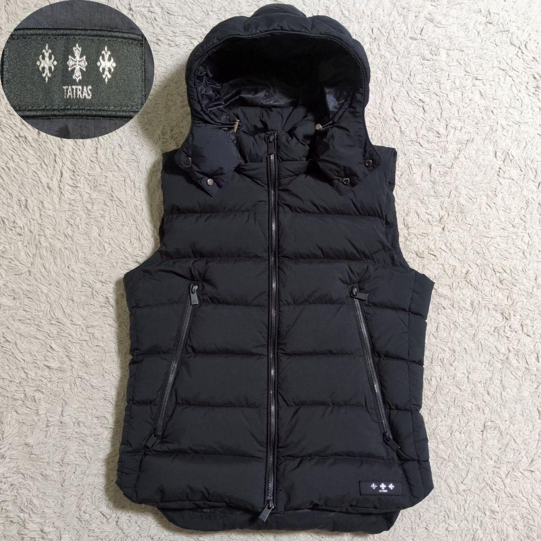 美品 TATRAS CURONE 2WAY ダウンベスト M ブラック