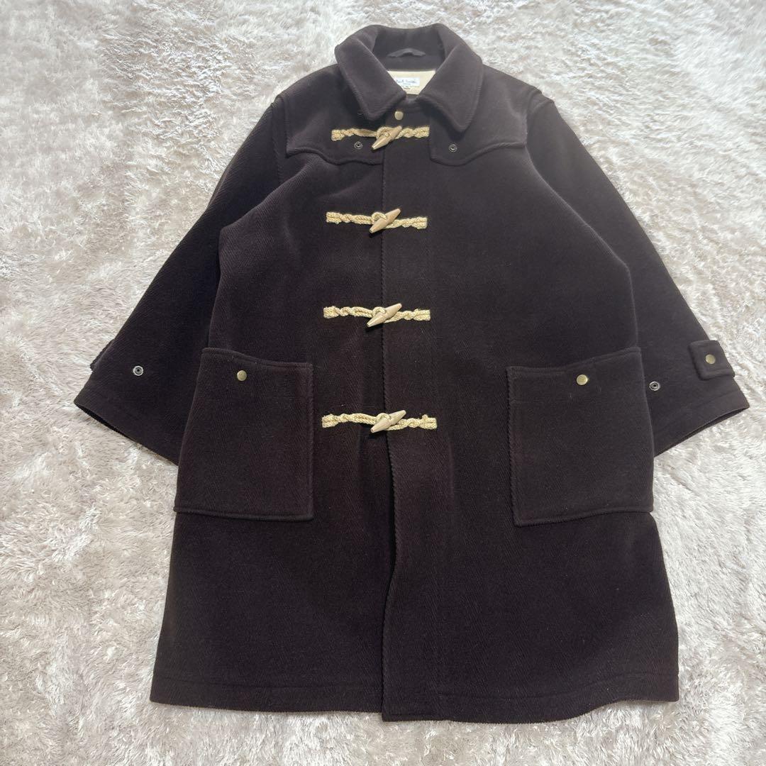 美品 Paul Smith ポールスミス　ヘリンボーン ダッフルコート M 茶