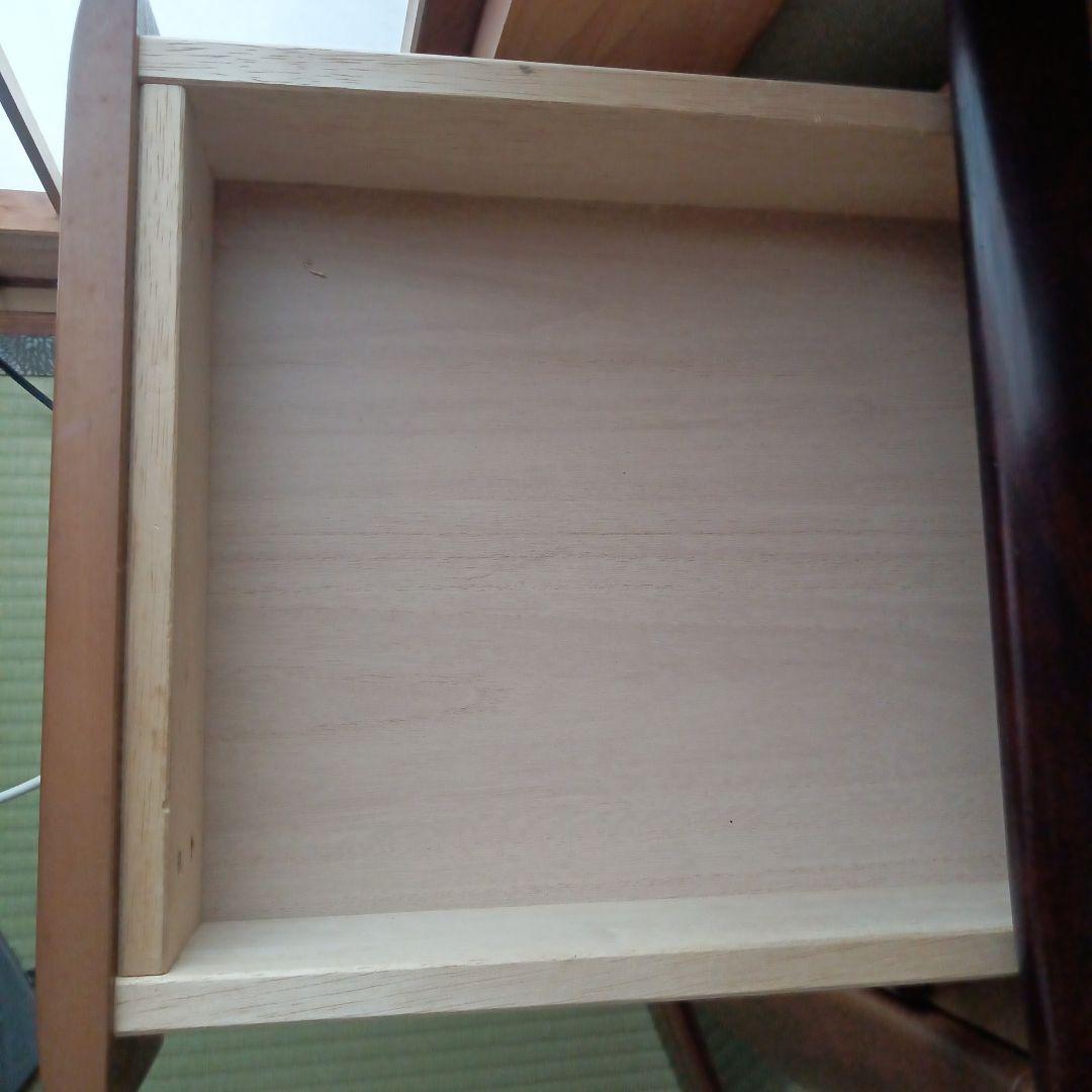 テレビ台 天然木 ブラウン 3引き出し ガラス扉