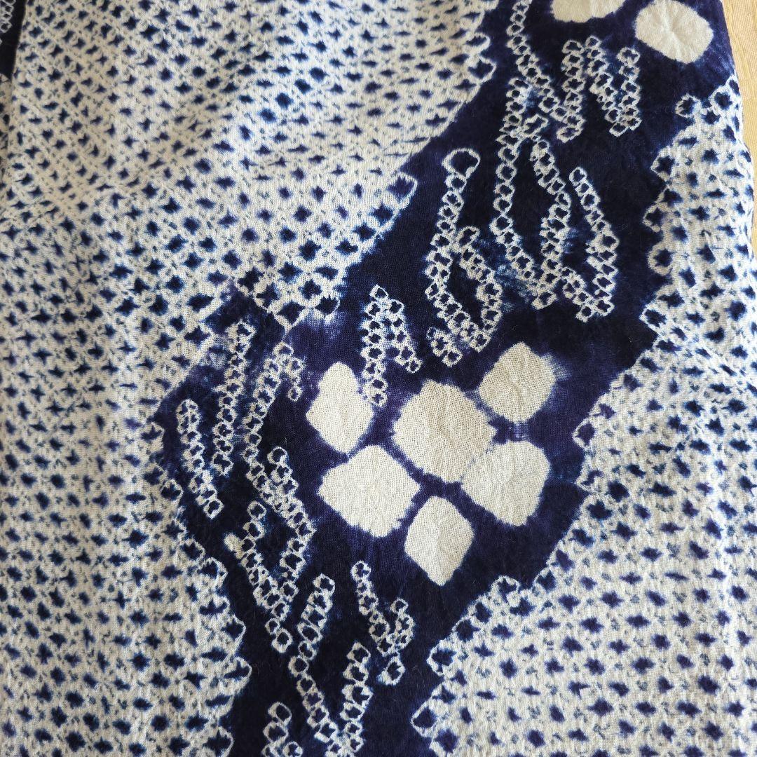 浴衣　藍染　総絞り　大人女性