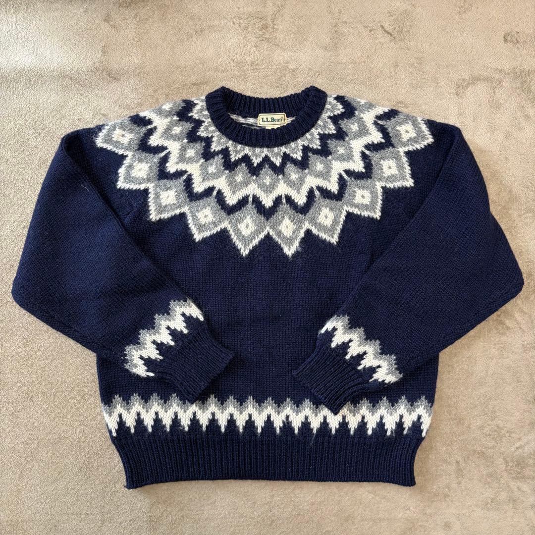 【極稀少】LL.Bean 80-90s ヴィンテージノルディックニット セーター