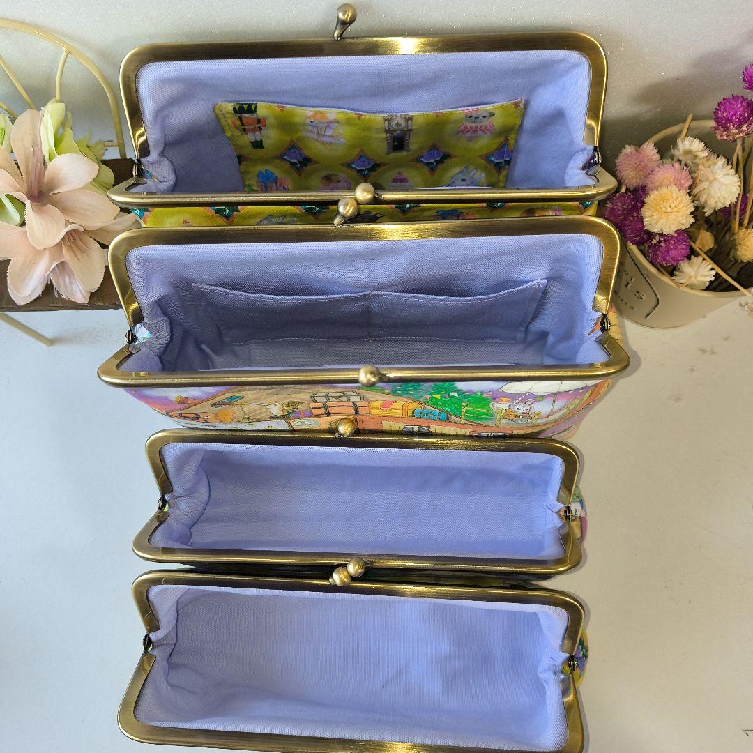 ユキエモン♥がま口バッグ♥ハンドメイド