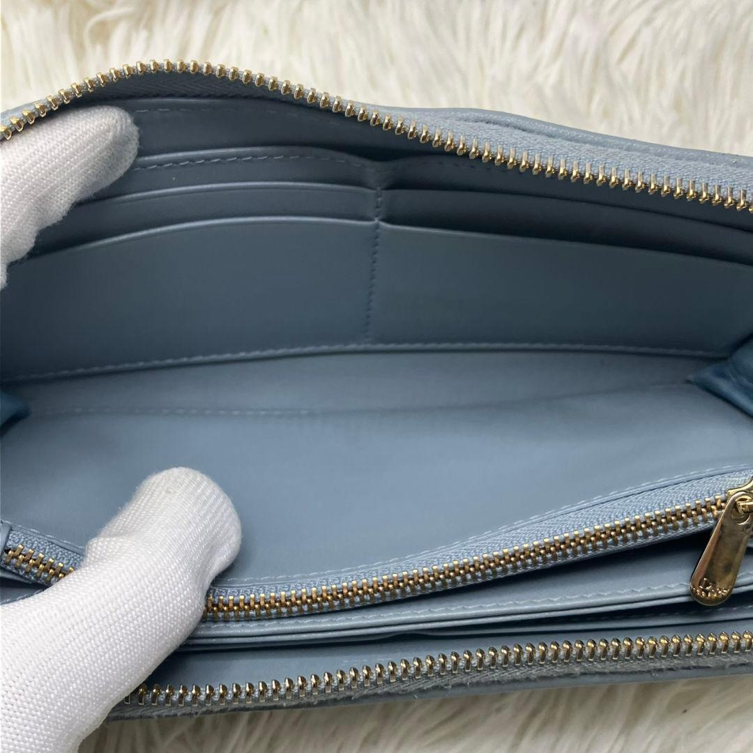 クリスチャンディオール レディ ディオール カナージュ 長財布 ラムレザー