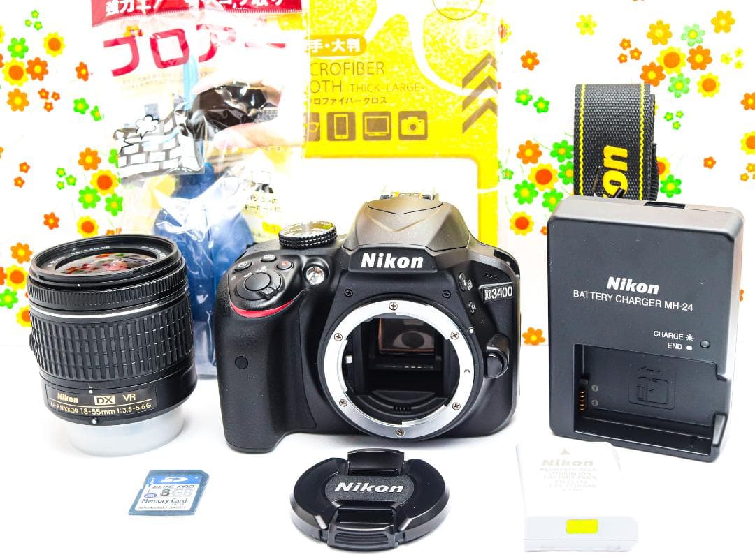 Nikon D3400 ☆初心者向け一眼レフ☆軽量＆高画質！☆スマホに転送可