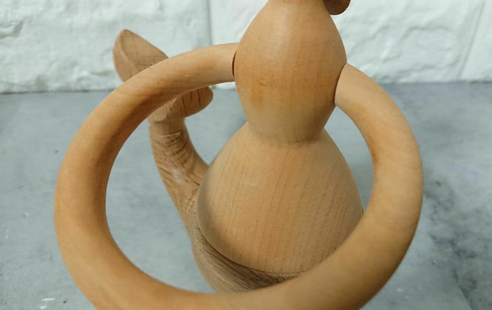 超稀少 木製 アーキテクトメイド マーメイド オブジェ デンマーク製 人魚