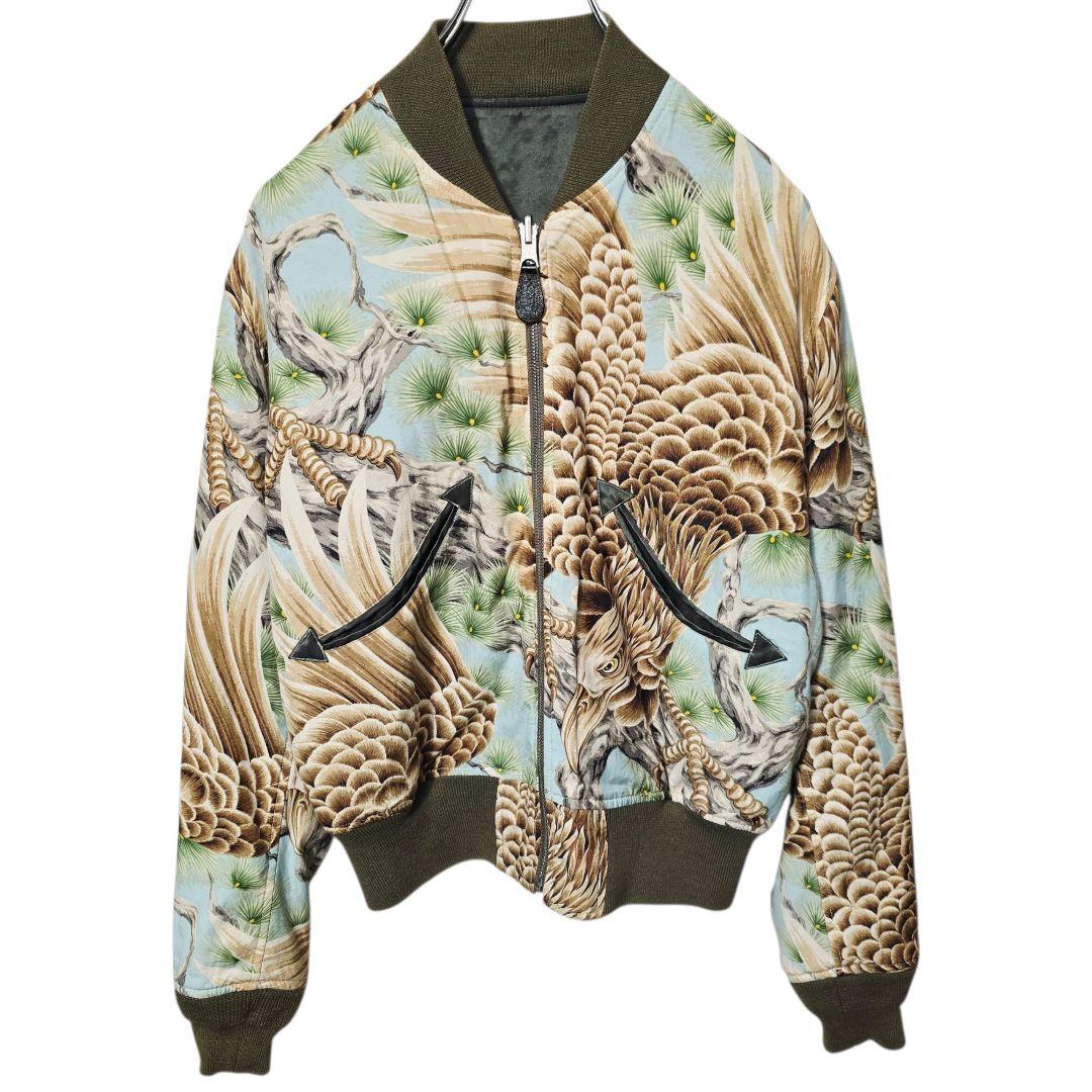 RRL ダブルアールエル リバーシブル MA-1 スカジャン 和柄 鷹