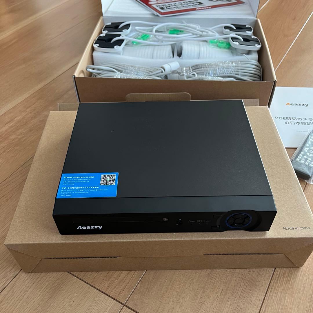 Aeazzy 防犯カメラ 4台 4K 8CH 2TB防犯システム