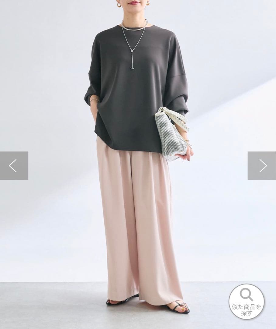 美品✨【RIVE DROITE】ダンボールポンチョプルオーバー　チャコールグレー