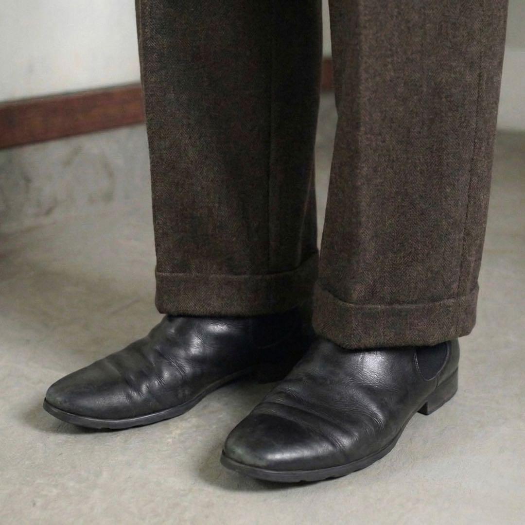 雰囲気◎ 90s~ Side Gore Leather Short Boots