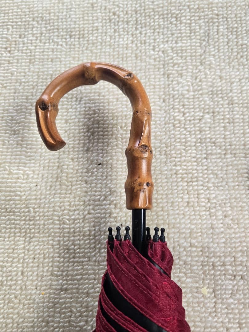 芦屋ロサブラン　2段折日傘　ローズ　曲がり竹手元　RoseBlanc