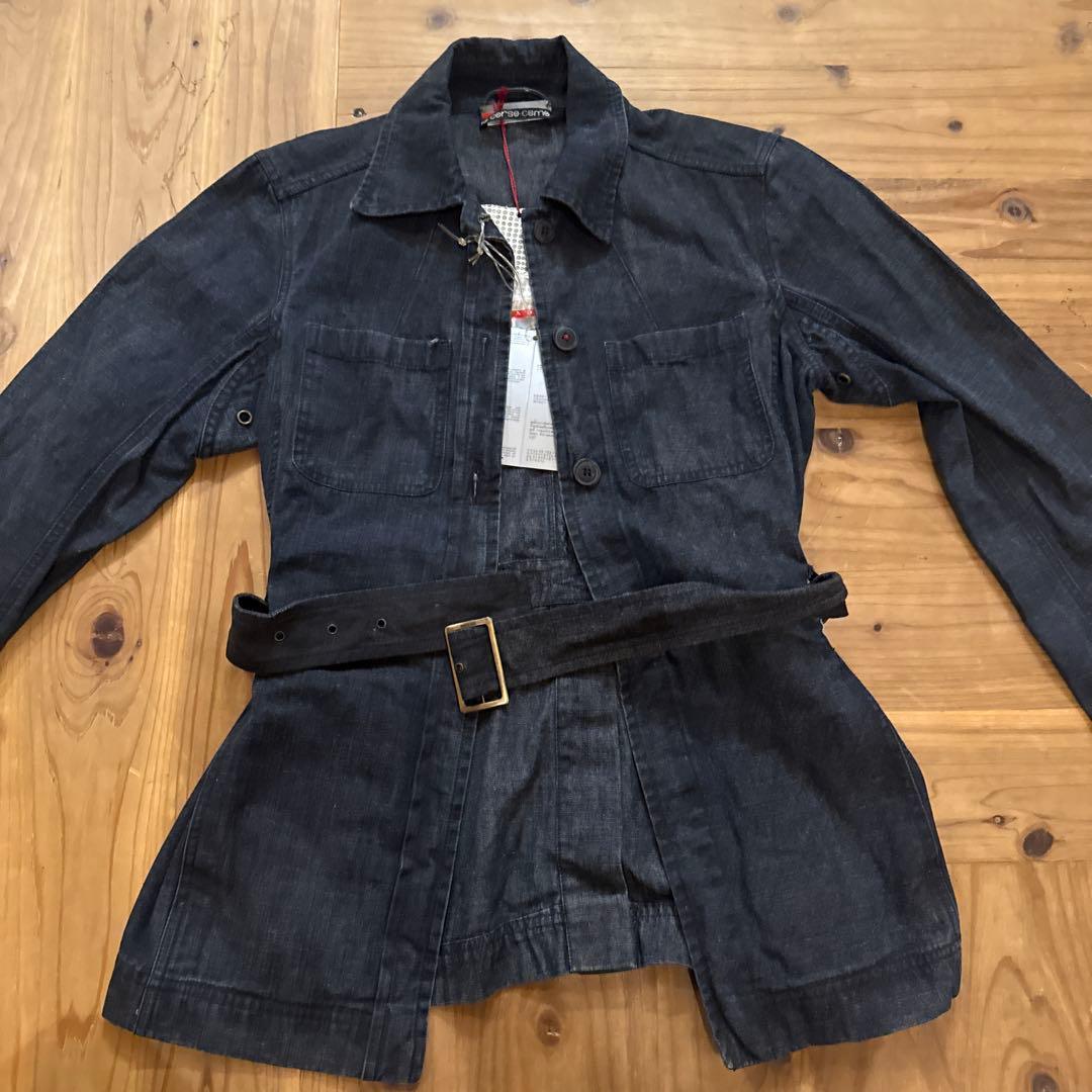 qhmirai PRADA ダークブルー デニムジャケット ベルト付き