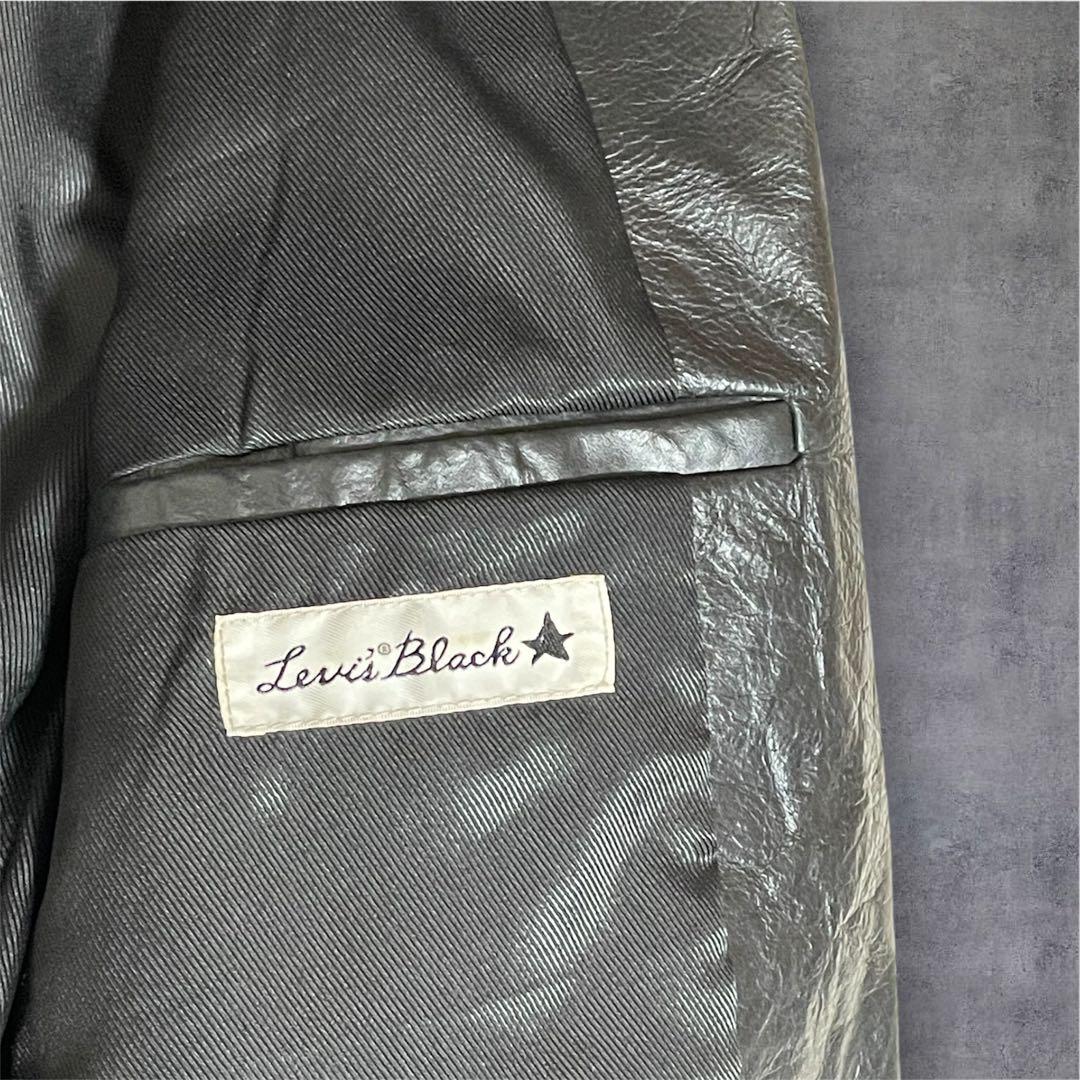 Levi's リーバイス レザーテーラードジャケット シワ加工 本革 L