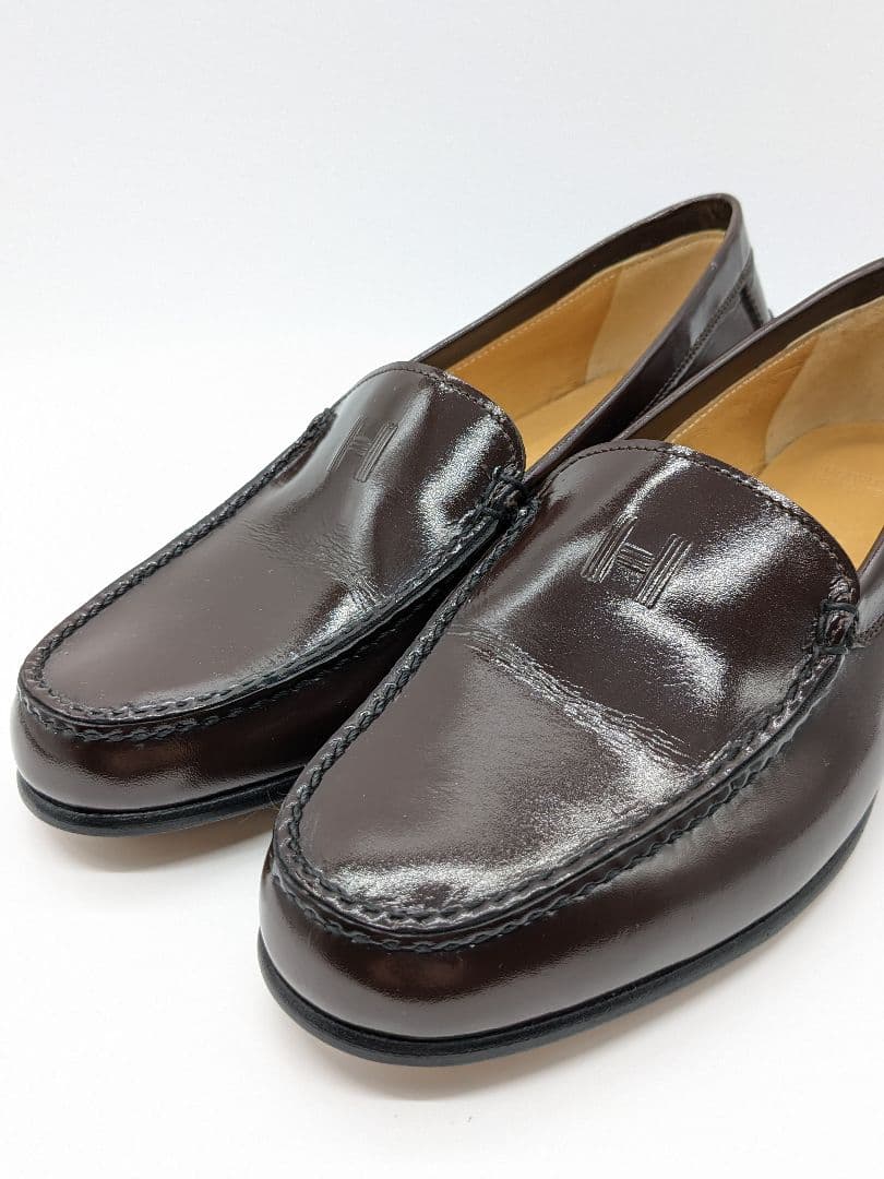 極美品 HERMES ローファー 22.5cm ダークブラウン エルメス 35