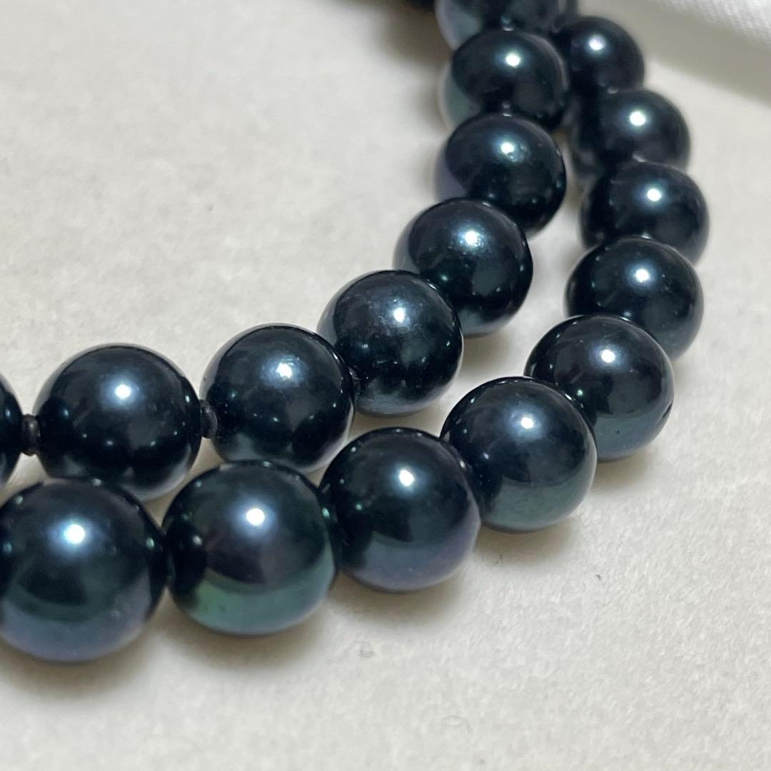 専用 【美品✨大珠】アコヤ真珠 ネックレス 7.5-8.0 濃紺 あこやパール