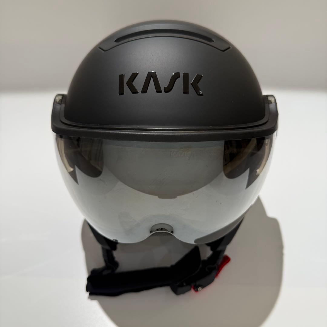 KASK マットブラック ヘルメット バイザー付き　スキーヘルメット