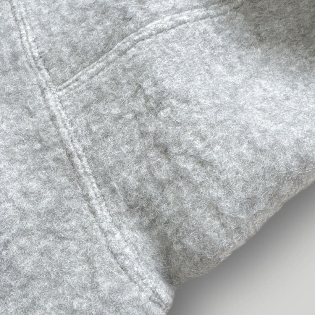 ネストローブ ウール裏毛起毛パーカー27500円 フリー ライトグレー