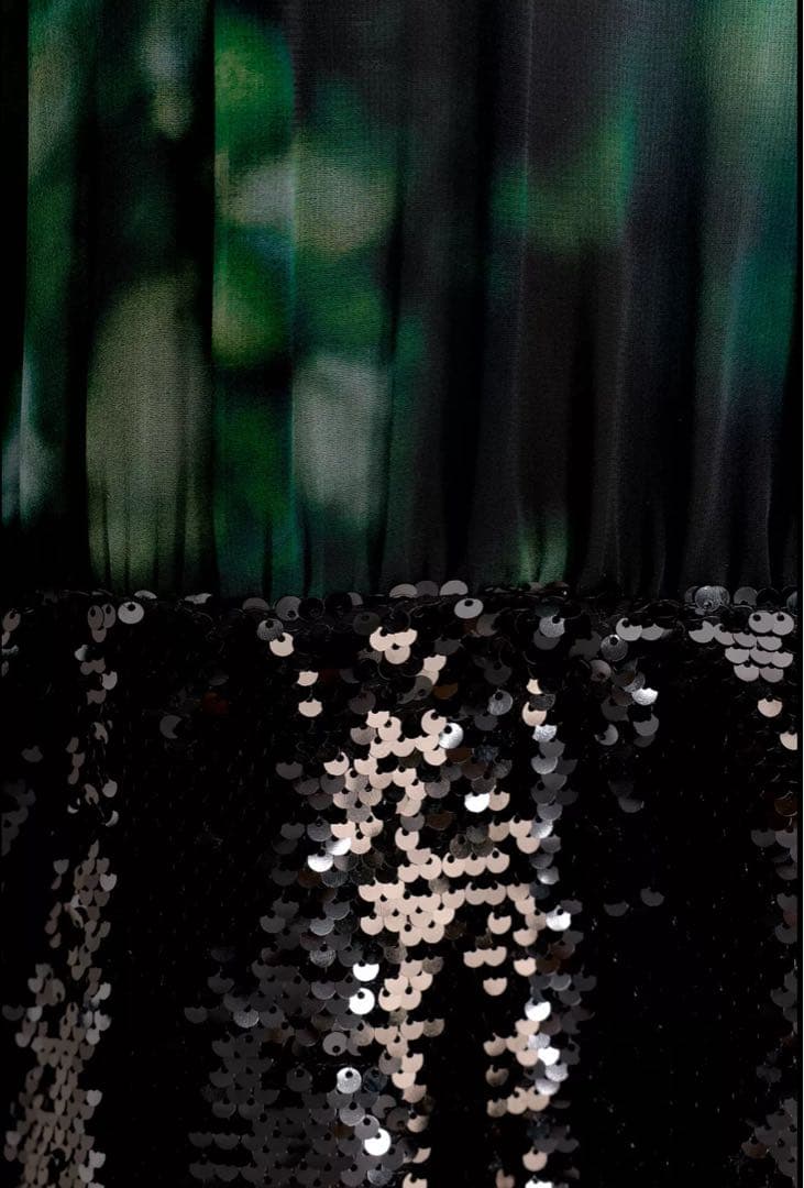 【ZARA】LimitedEdition プリント柄コンビワンピース　M