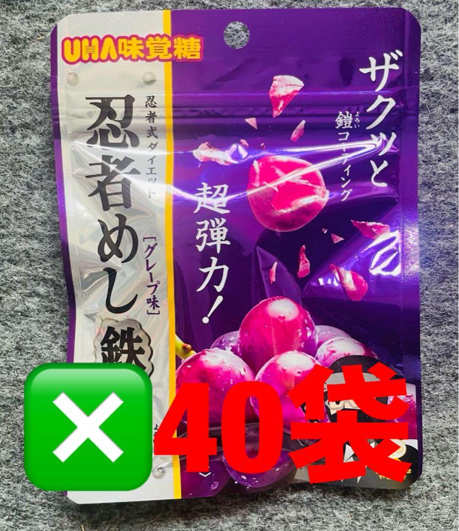 【送料無料】 忍者めし 鉄の鎧 グレープ味 1箱10袋入り UHA味覚糖