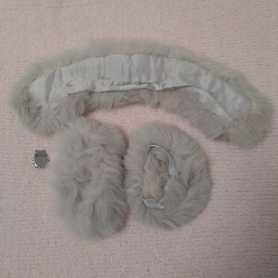 アプワイザーリッシェ　コート　ライトグレー　フードファー付5wayコート