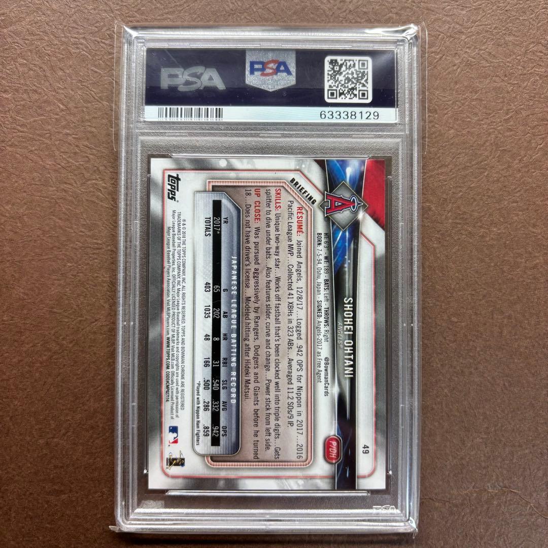 PSA10 2018 Topps Bowman 大谷翔平 ルーキー カード RC