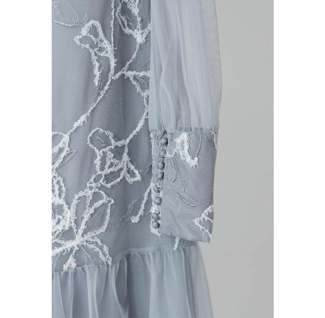 7★新品★ドリードール　フェザーフラワーチュールドレス　L