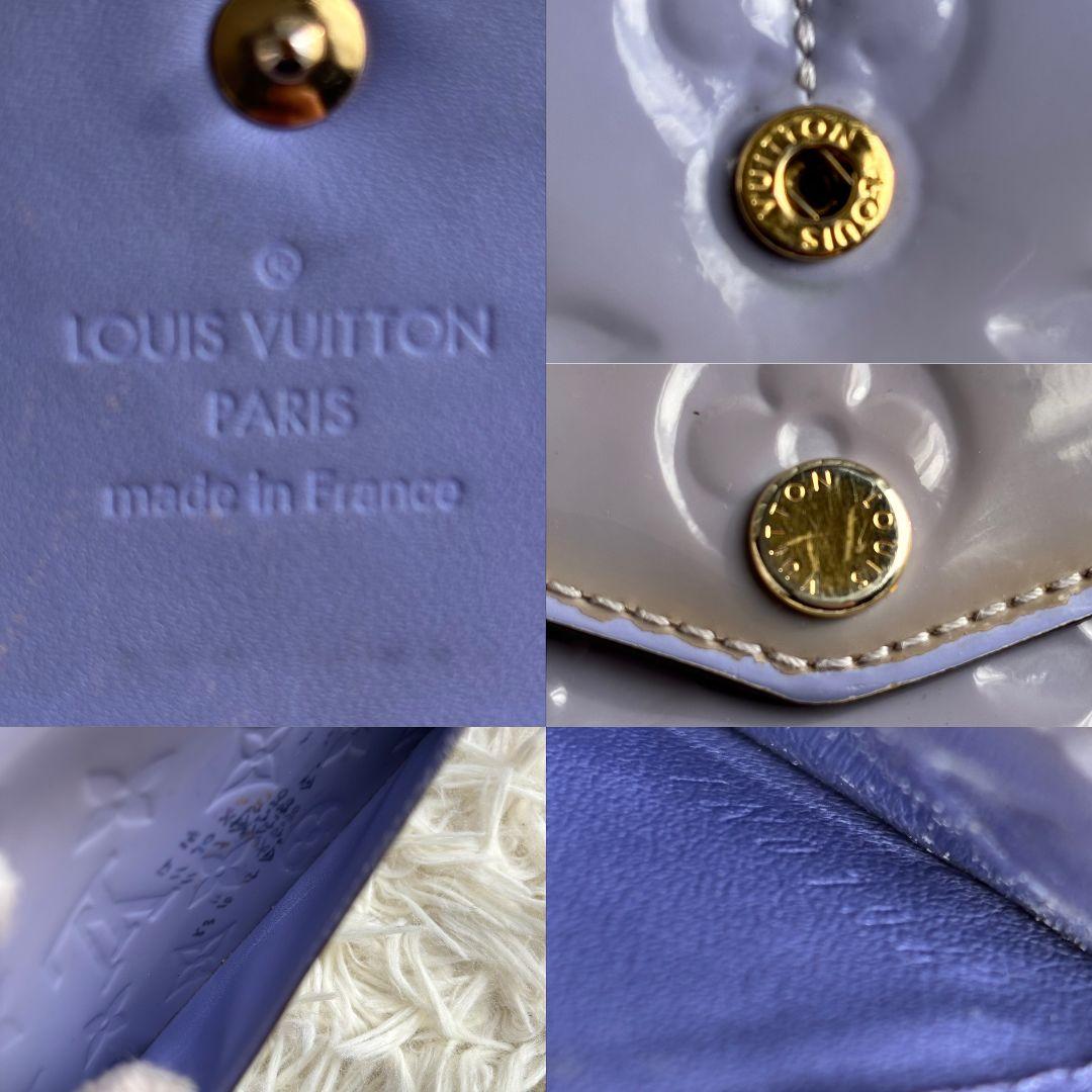 【新型 良品】ルイヴィトン　ヴェルニ　ポルトフォイユ サラ　長財布　パープル系