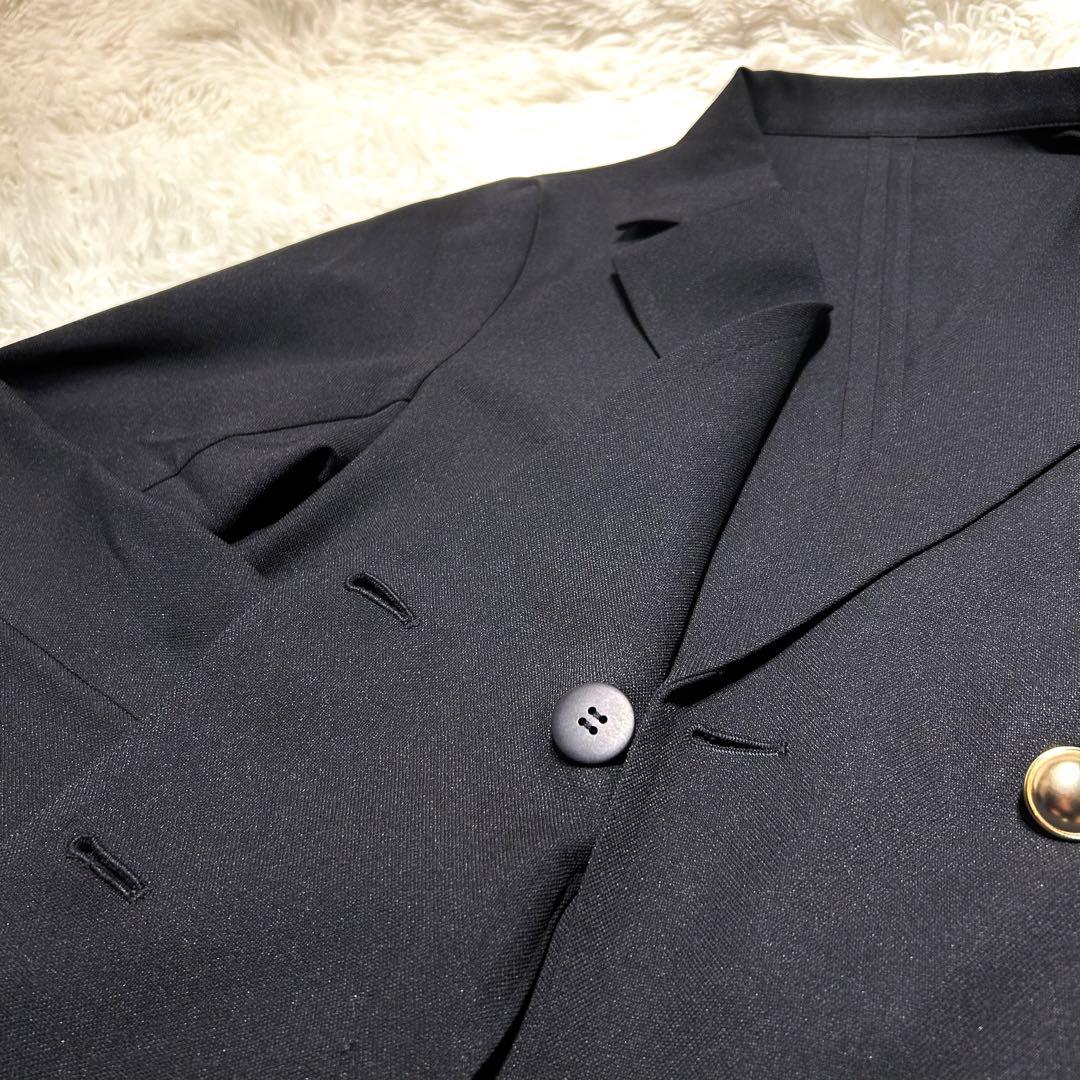 極美品✨】GLOBAL WORK ウツクシルエットダブルジャケット M ネイビー