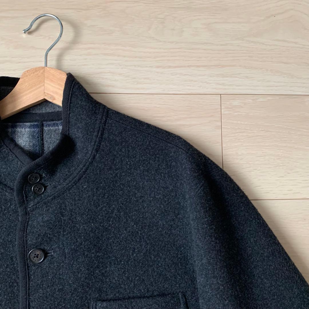 極美品　PAPAS+ アンゴラ　カシミヤ　ウールジャケット　ハーフコート　Ｌ