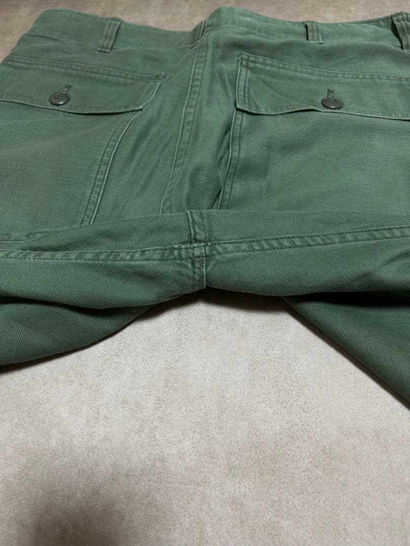 60s US Army OG 107 ベイカーパンツ W34 L33 ボタン