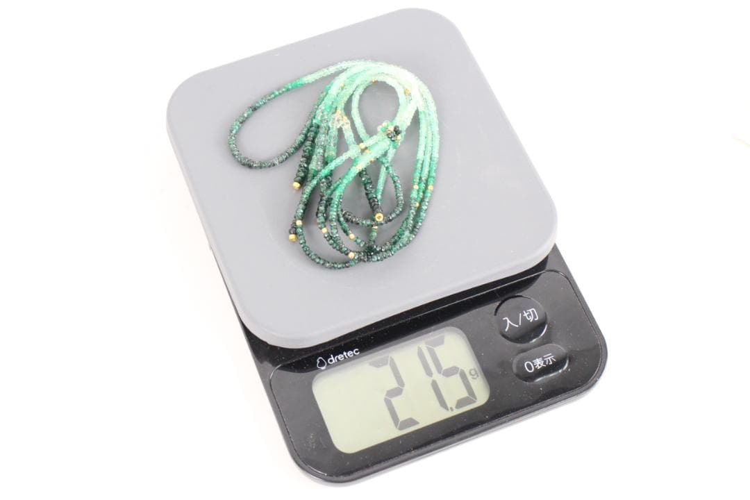 ◎エメラルド ネックレス ミックスカット 品質保証書付き