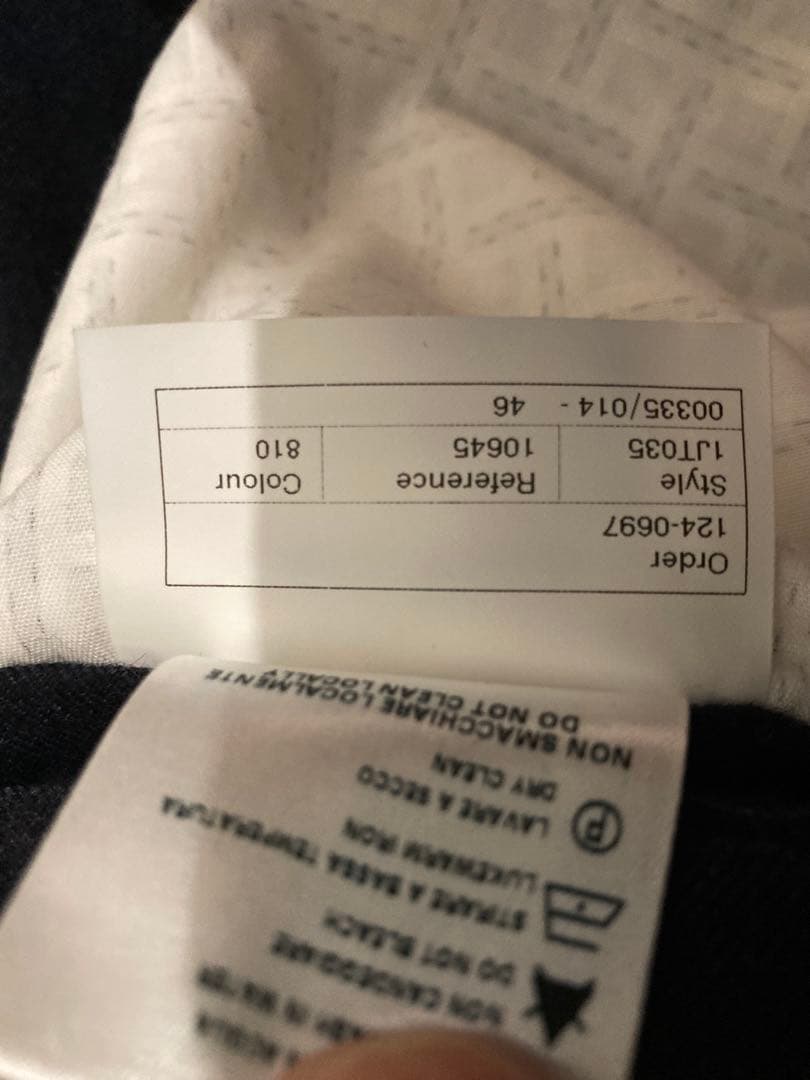 【incotex 】ネイビー スラックス ウール混紡