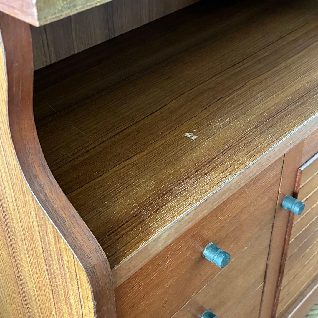 国産ヴィンテージ チーク突板 引出し ミニチェスト 収納 サイドボード