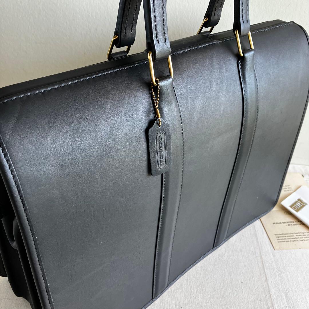 バッグ New Vintage Coach Briefbag Black Leather