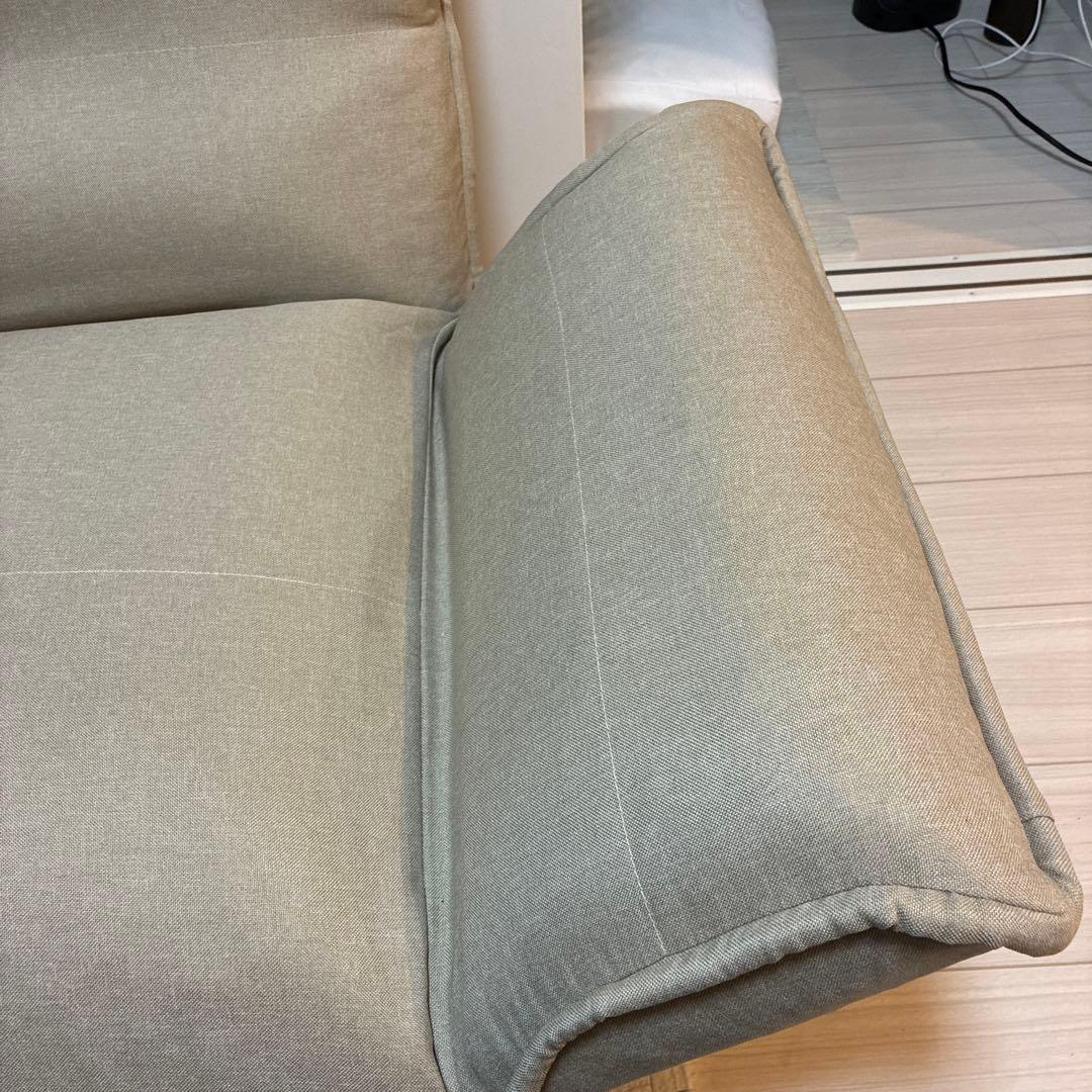 3人掛けソファベッド グレージュ リクライニング