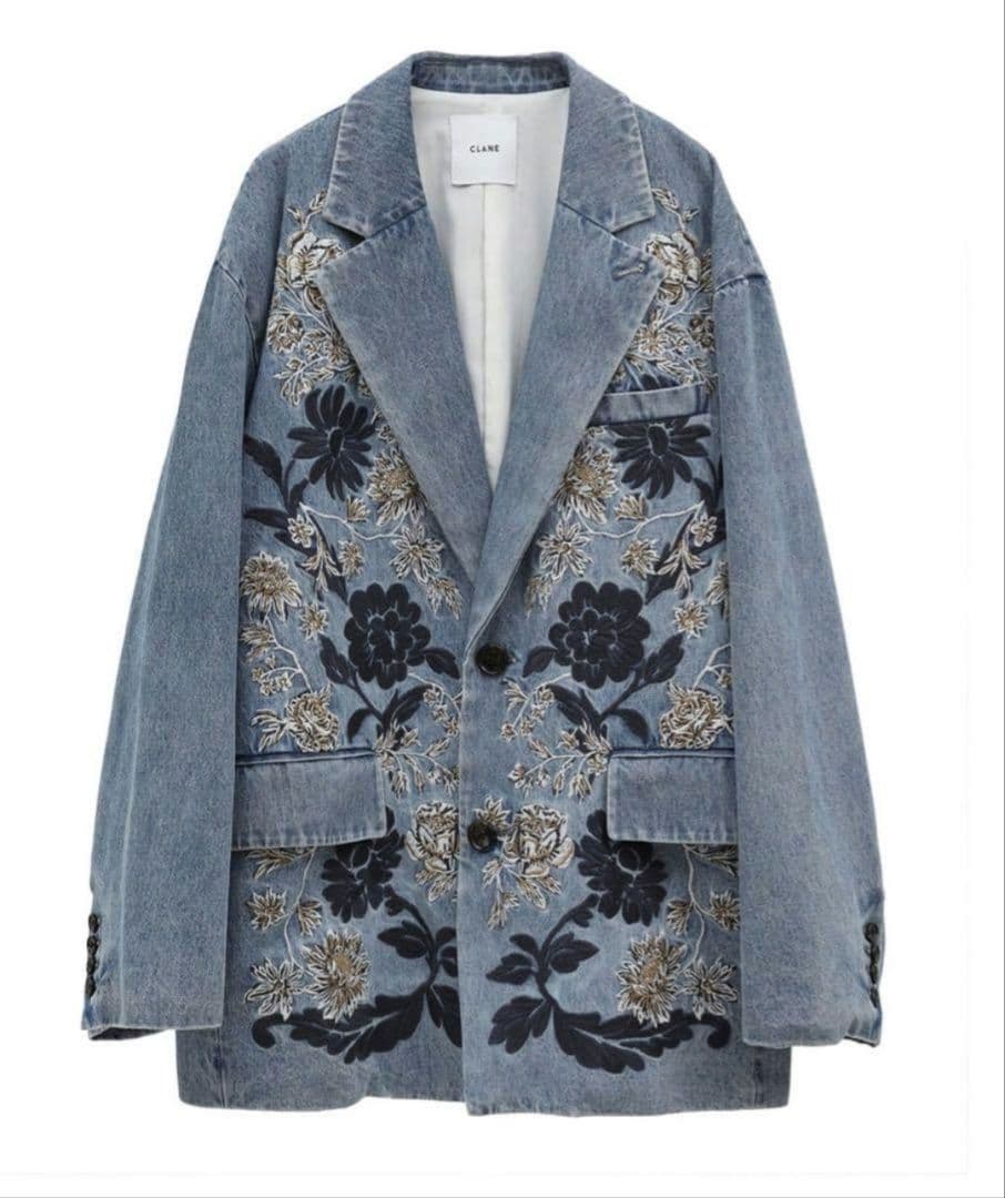 r*u様 ※即完売品【CLANE】 花柄刺繍 デニムブレザー