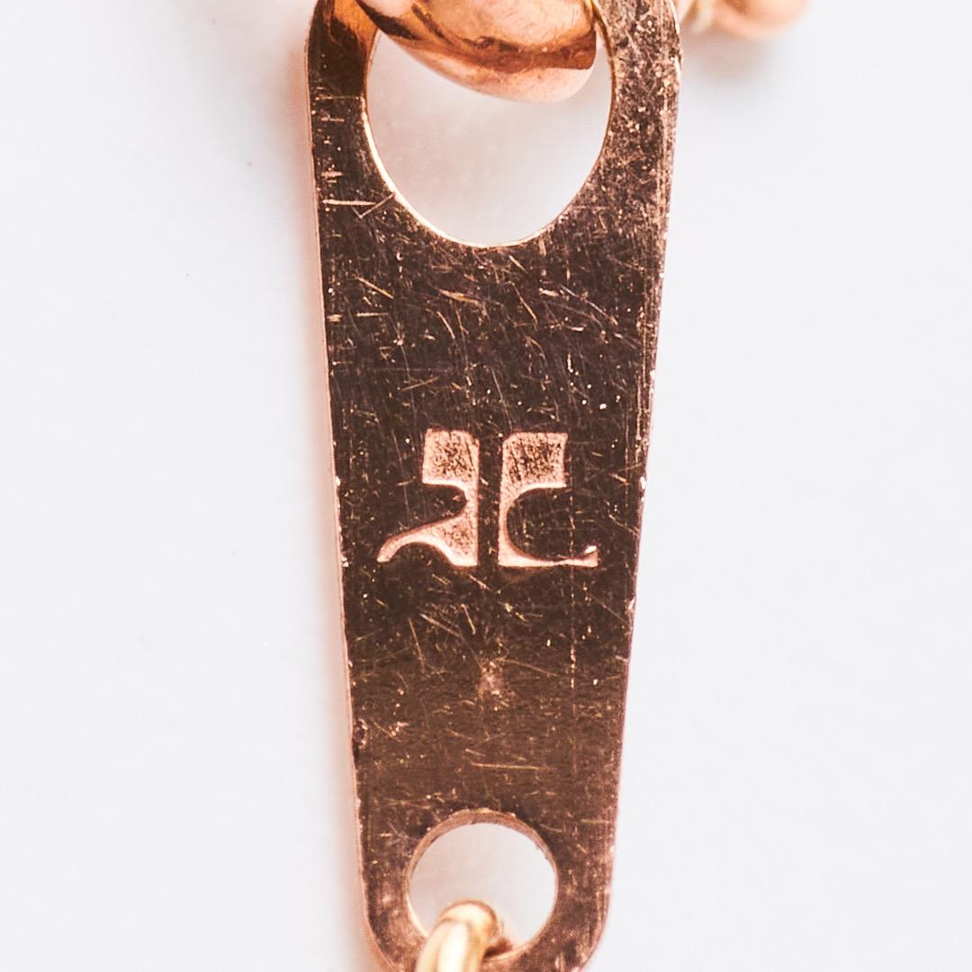 クレージュ ネックレス K10 ピンクストーン