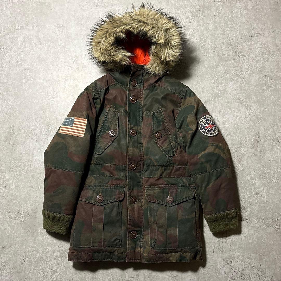 Polo Ralph Lauren タロンジップ 迷彩ダウンジャケット 150
