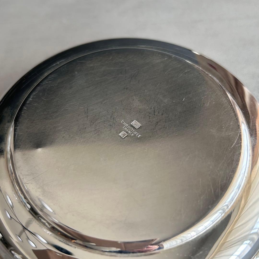 クリストフル＆VMC REIMS  花器　花瓶　フラワーベース　シルバー、ガラス