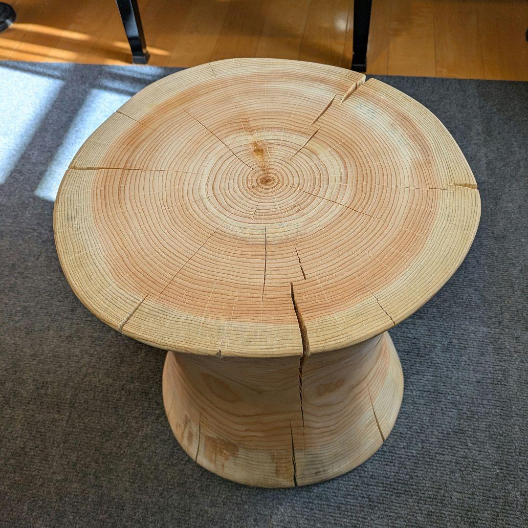 outdoorman　檜⑥　丸太　椅子　スツール　高さ約40㎝
