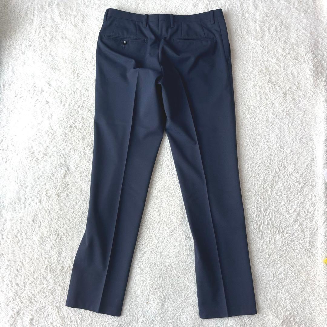 スーツセレクト スリーピース ネイビー ウール混合 スーツ 2つボタン スーツ