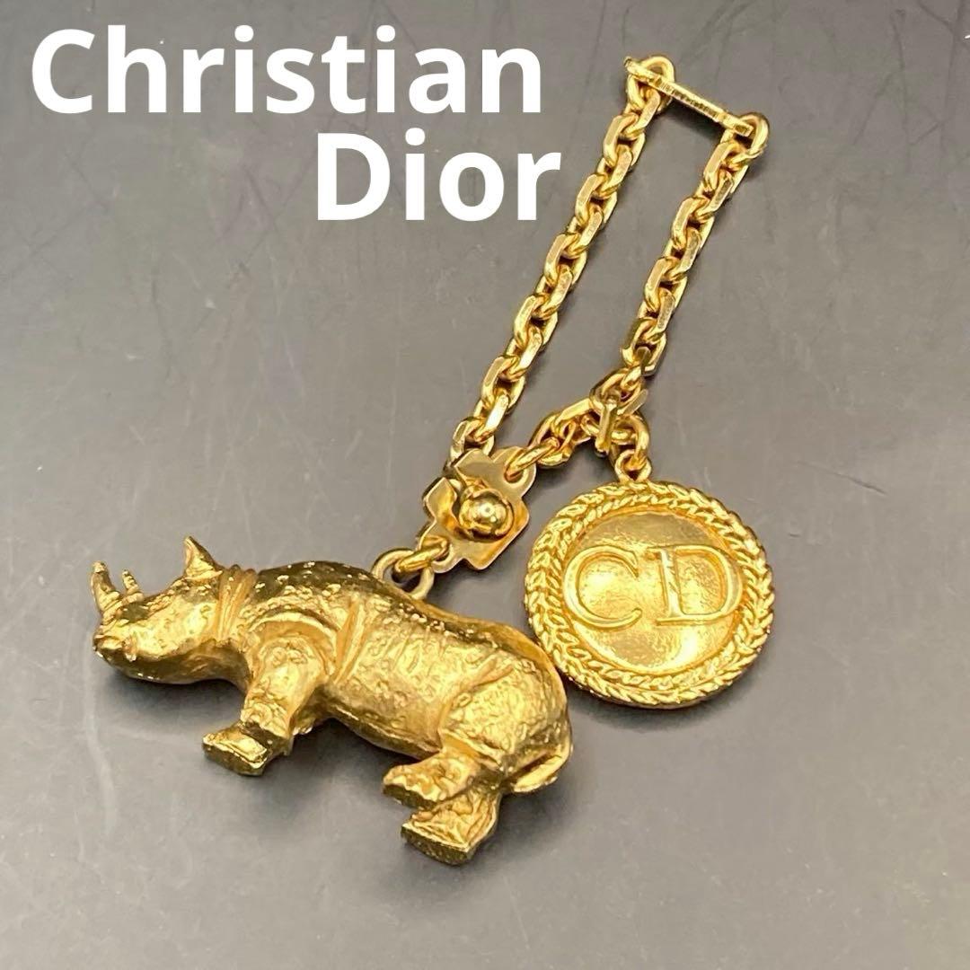 【美品】超稀少　クリスチャンディオール　ヴィンテージ　アニマル　チャーム　CD