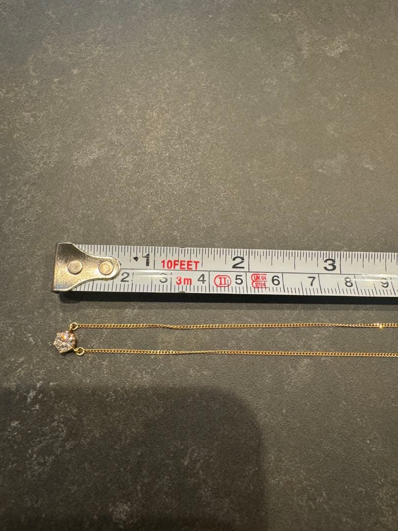 ダイヤモンド　ネックレス　K18 一粒　ゴールド　シンプル