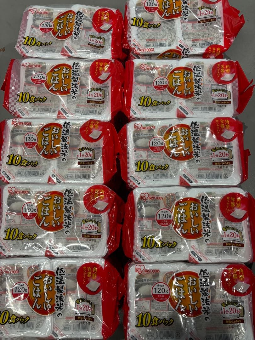 Castielアイリスオーヤマ　ごはんパック 120g10食入×10袋